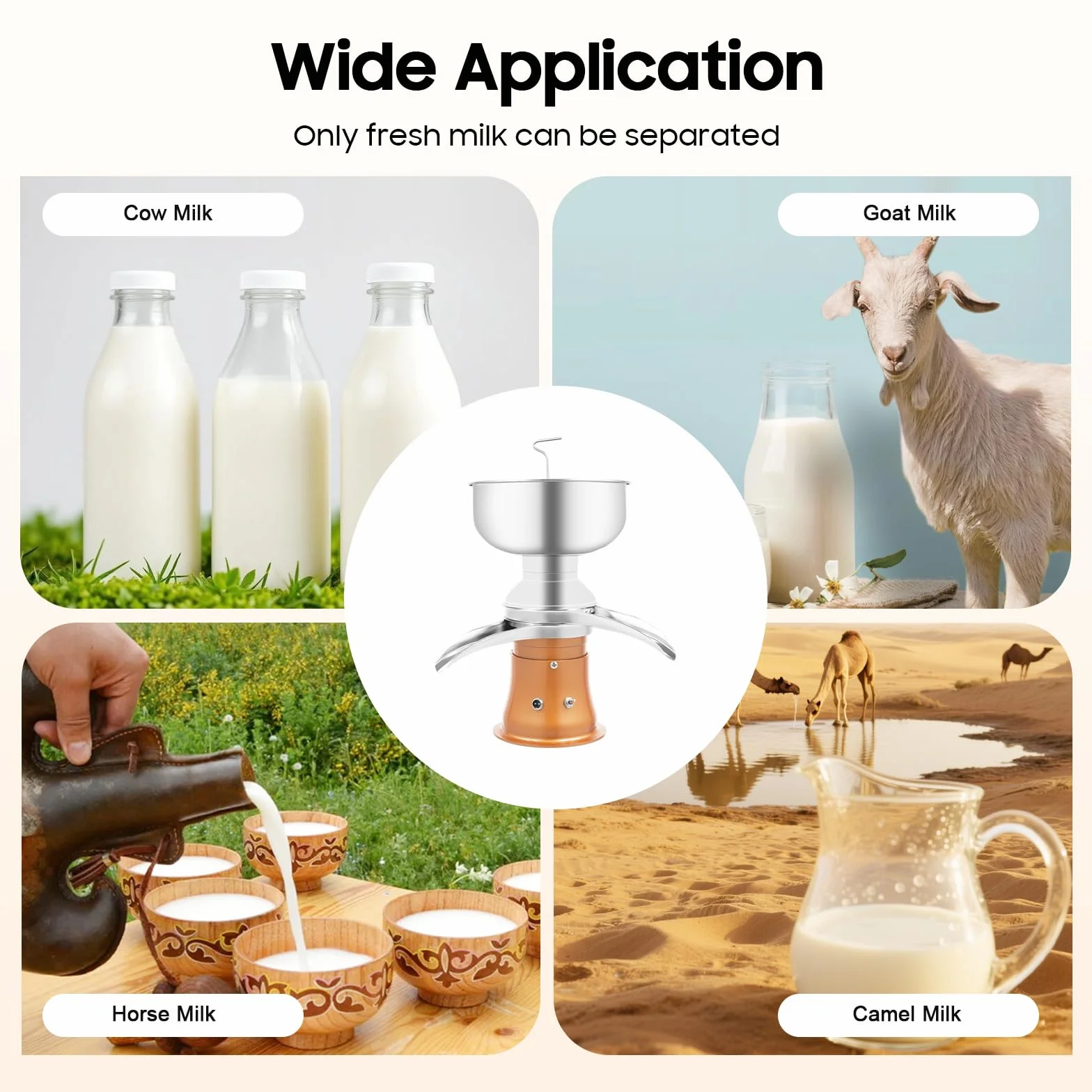 5L Elektrische Milchzentrifuge Separator, 50L/H Milch Zentrifuge Milchseparator Milchcreme Separator, Milch Sahne Zentrifugal Separator Rahmzentrifuge Zentrifuges Trennmaschine mit Milchtank