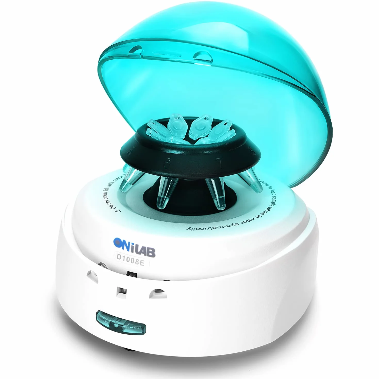 ONiLAB 's Scientific Mini Zentrifuge 7000RPM, 2680 x g RCF, Laborzentrifuge mit 2 Rotoren für 8 x 0,2/0,5/1,5/2,0 ml und 0,2 ml x 32 PCR Streifen, geräuscharm, ≤ 45 dB, 10-240 V, grüner Deckel