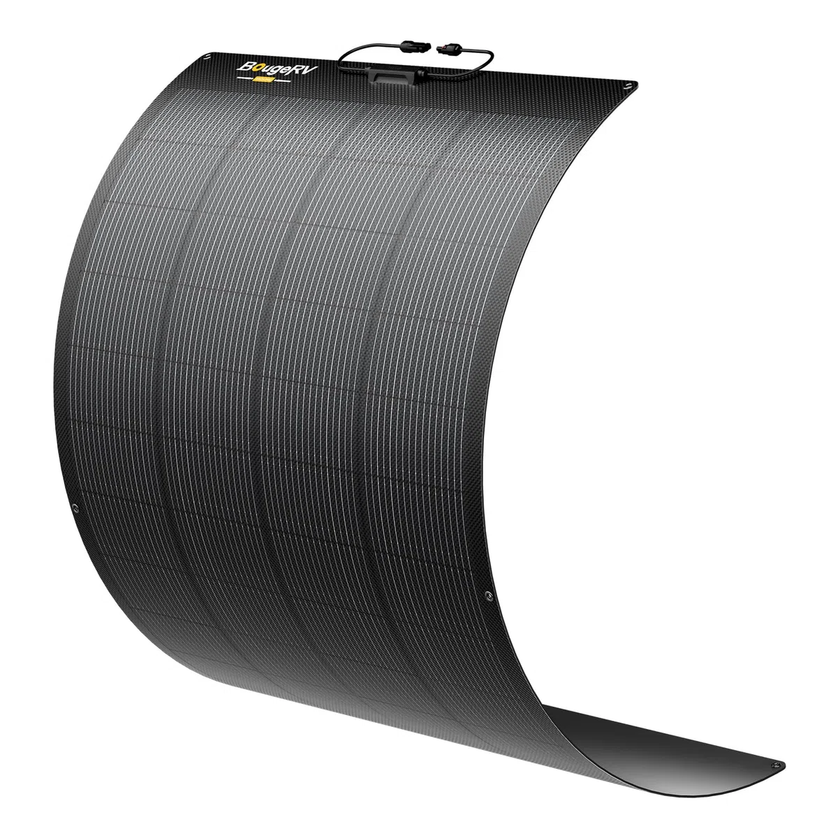 BougeRV Arch Pro 200W Flexible Solarpanel mit 28 Bypass-Dioden, Schattentolerantes Biegsam PV Panel, N-Typ 16BB Zellen, 25% Effizienz, ETFE Monokristallin Solarmodul, IP68, für Wohnmobil Boot 12/24V