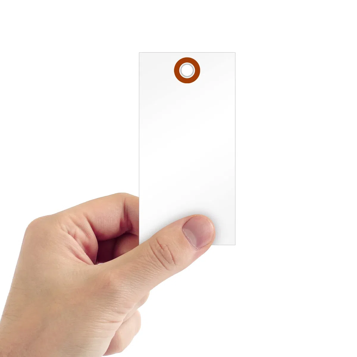 SmartSign 12,1 x 6 cm weiße Versandanhänger mit Metallöse (Größe 5), 7,5 mm HDPE-Kunststoff, beschreibbar, 1000 Stück (ohne Drähte)