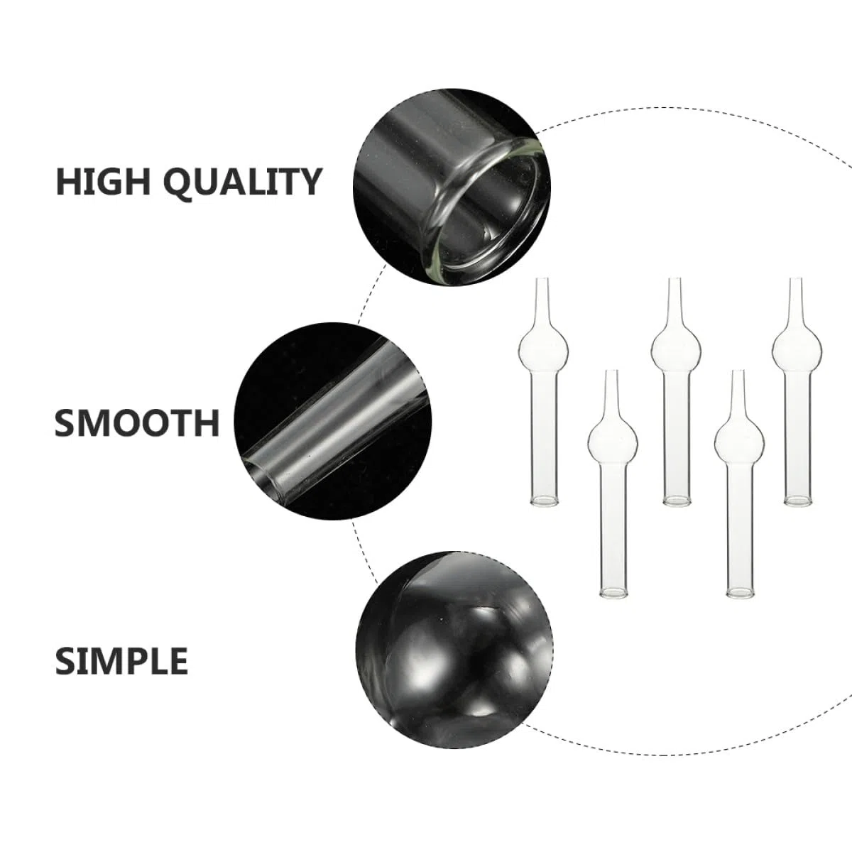 Einkugel Trockenröhrchen und Laborbedarf mit Glatter Innenwand für Chemieunterricht und Schönem Design aus Glas 5 Stück von Schülern