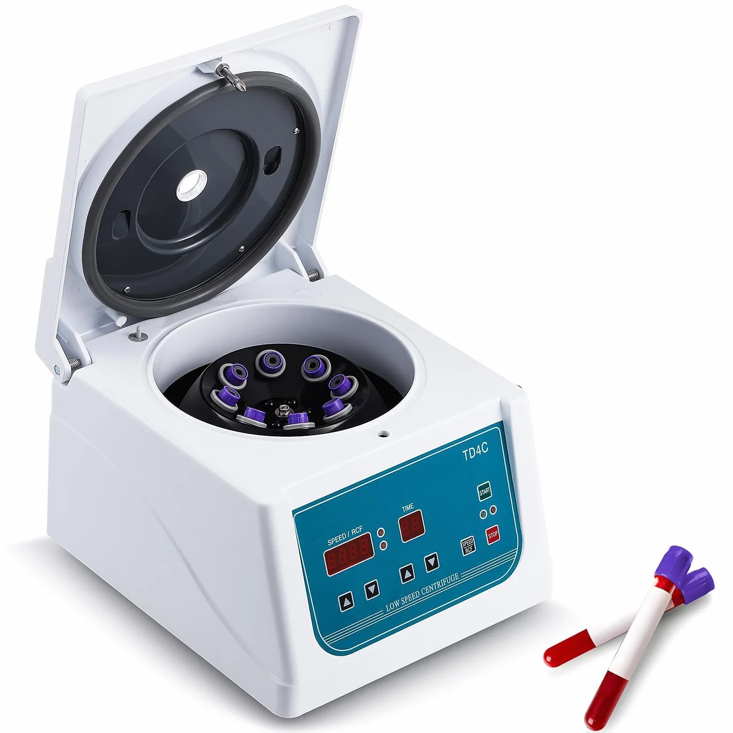 CGOLDENWALL Laborzentrifuge 8x15ml LED Display, 4000rpm, 99min Timing, 1880xg, Zentrifugenmaschine für 5-10ml Vacutainer Röhrchen& 10-15ml Zentrifugenröhrchen, Vibrationsarme Labor PRP Zentrifuge (EU)