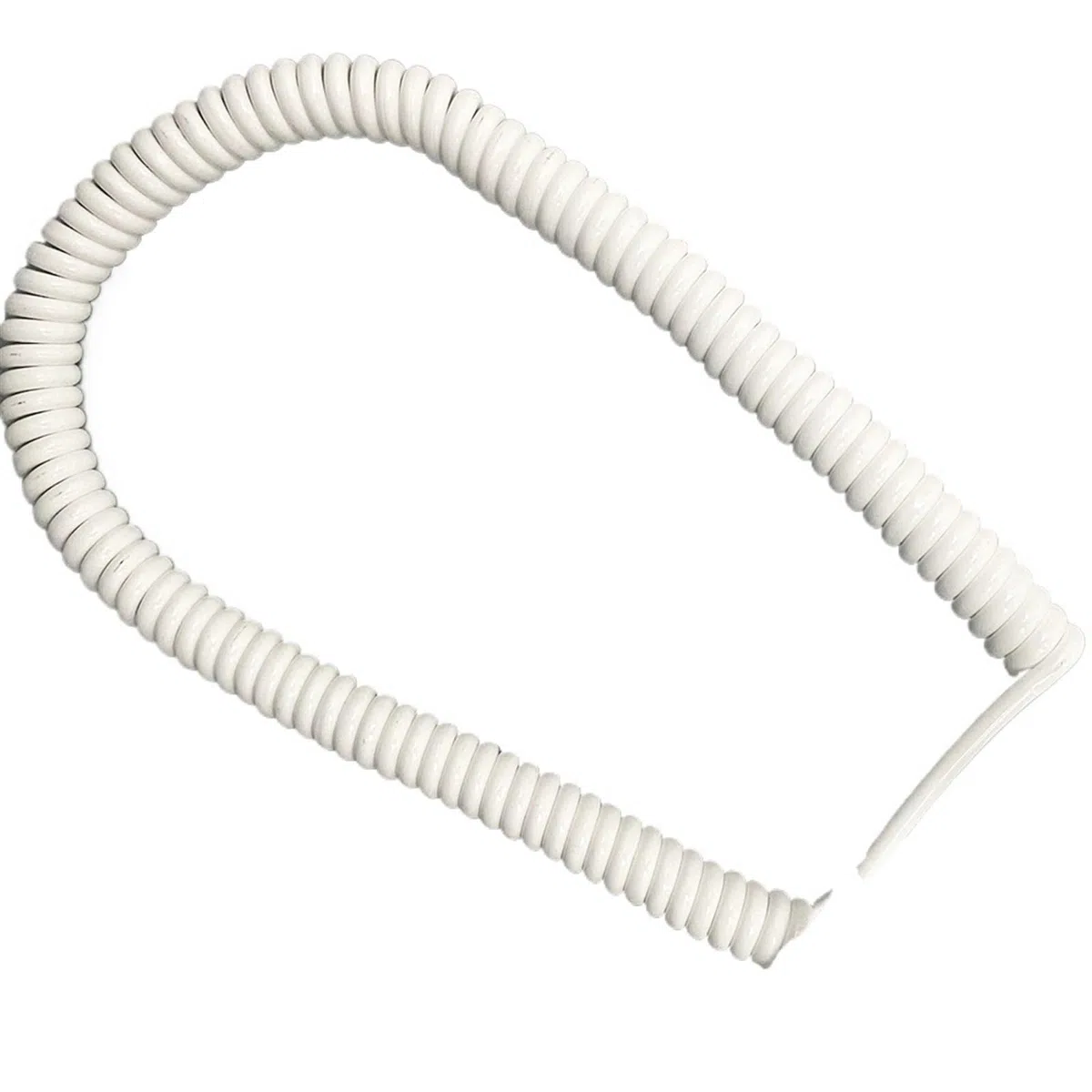 Gewickeltes Netz-Flex-Federkabel, weiß, spiralförmig, elastisch | Hochelastisches Spiral-Elektrokabel, verschleißfest, 8-adrig, 5 mm Durchmesser, TPU-Mantel(Stretch 5 Meters)