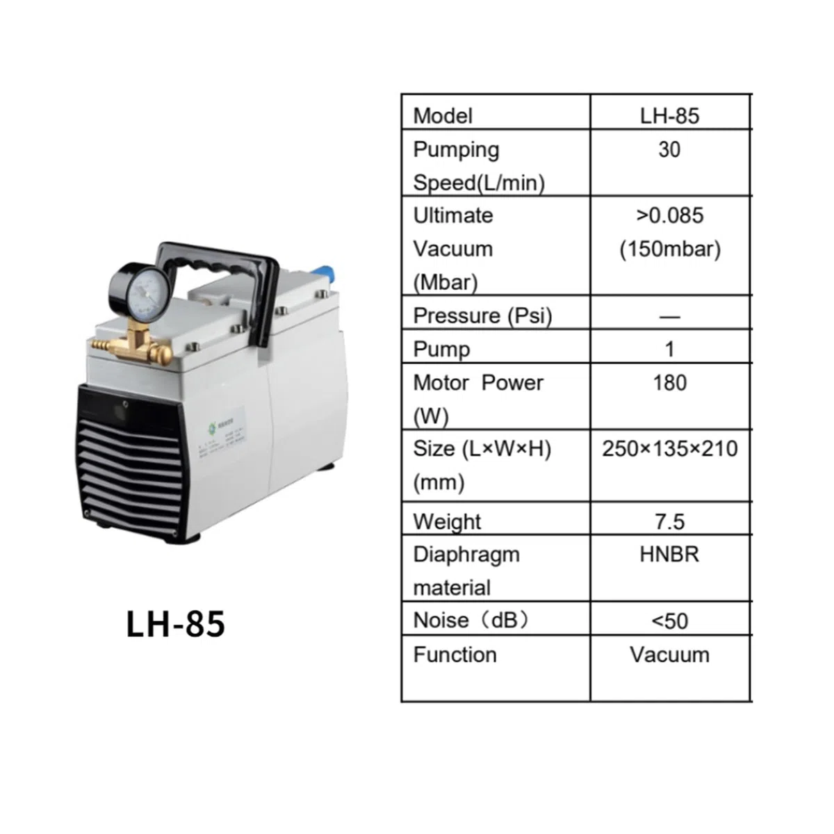 30L 60L Oilless Membran-Vakuumpumpe Chemische Vakuumpumpe Unterdruck-Laborausrüstung(LH-85)