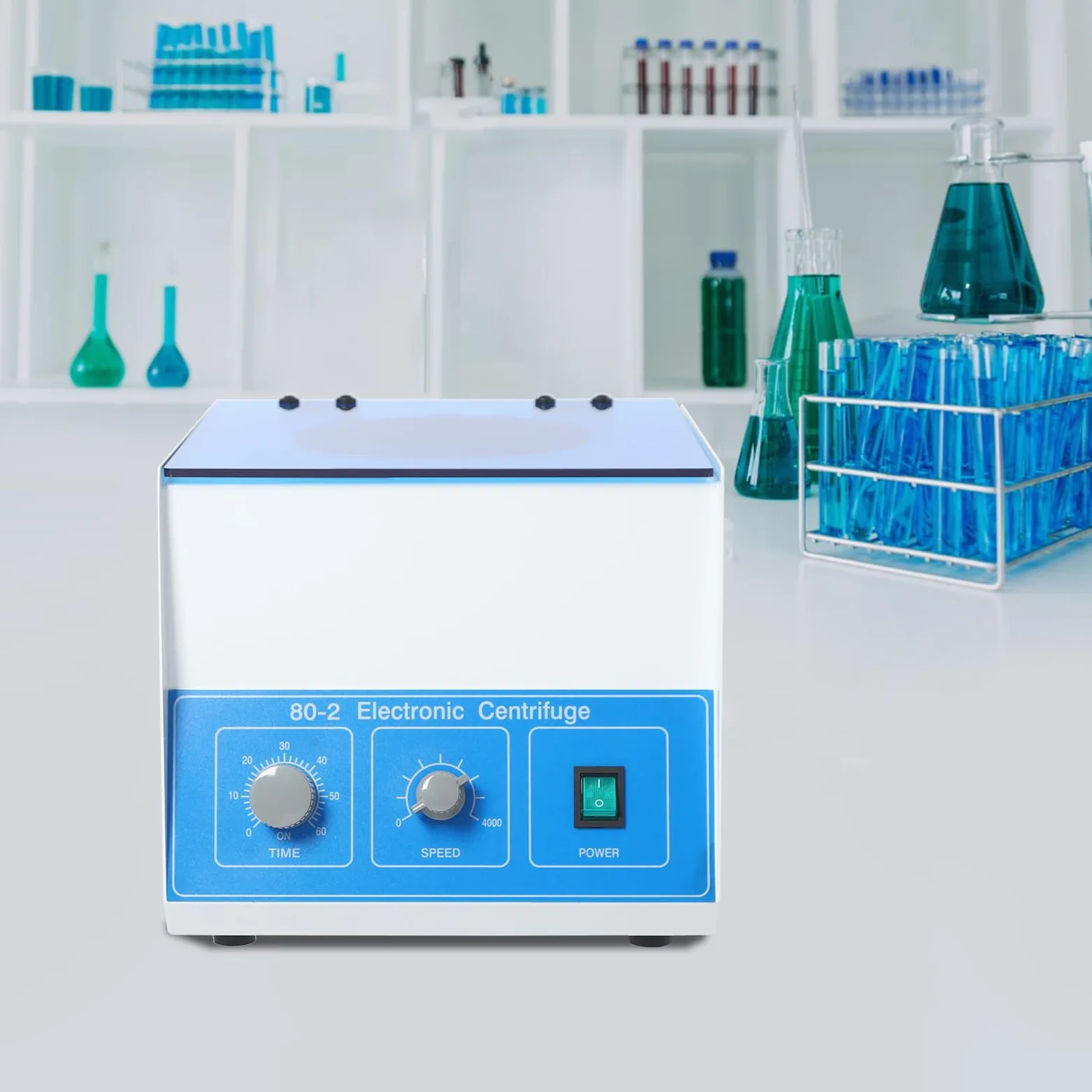 Zentrifuge Laborzentrifuge Tischzentrifuge mit 4000 U/min | Laborgerät mit mit Timer und Drehzahlregelung, geeignet zur Blut- und Plasmaseparation, Fassungsvermögen 12 Röhrchen x 20ml