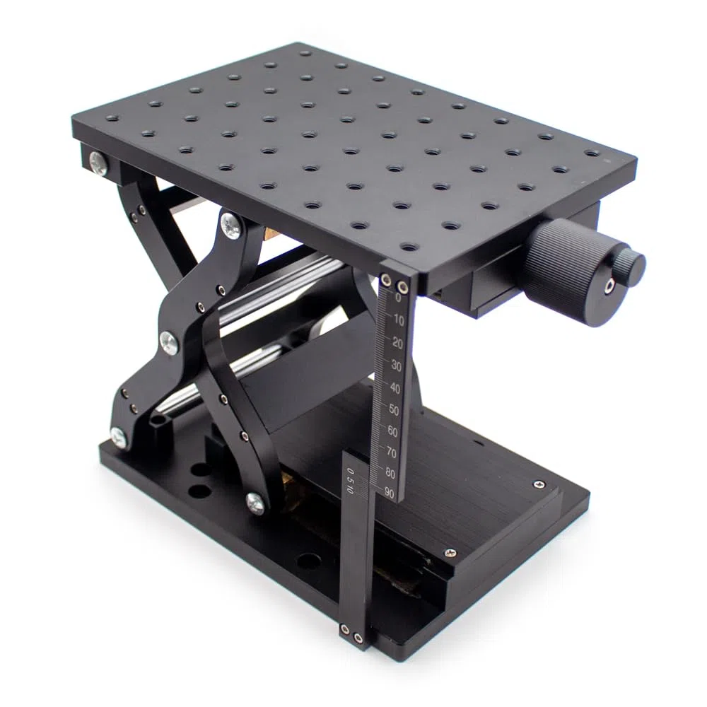 Manueller Hubtisch, Labor-Optische Plattformbühne für Experimente, 120 mm verstellbare Höhe, stabile Laborausrüstung für Präzisionsforschungsanwendungen