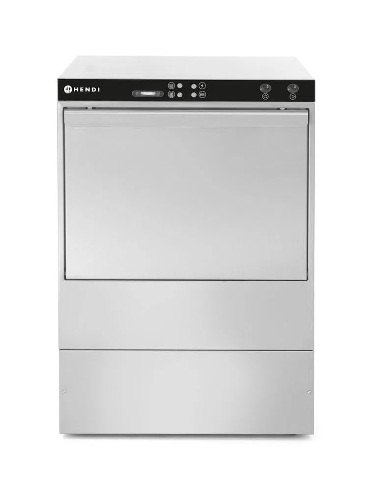 HENDI Geschirrspülmaschinen, K50, Tischgeschirrspüler, Gläserspüler, 400V, 6,6kW, 570x600x(H)830mm, Edelstahl