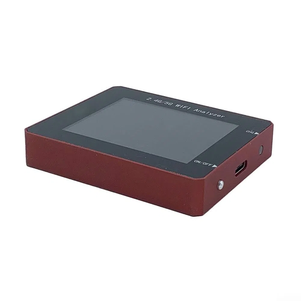 WLAN Signal Scanner 2.4G/5G Analyzer mit 2.4 Zoll Display für Router Optimierung Frequenznutzung Messgerät Schwarz(CNC)