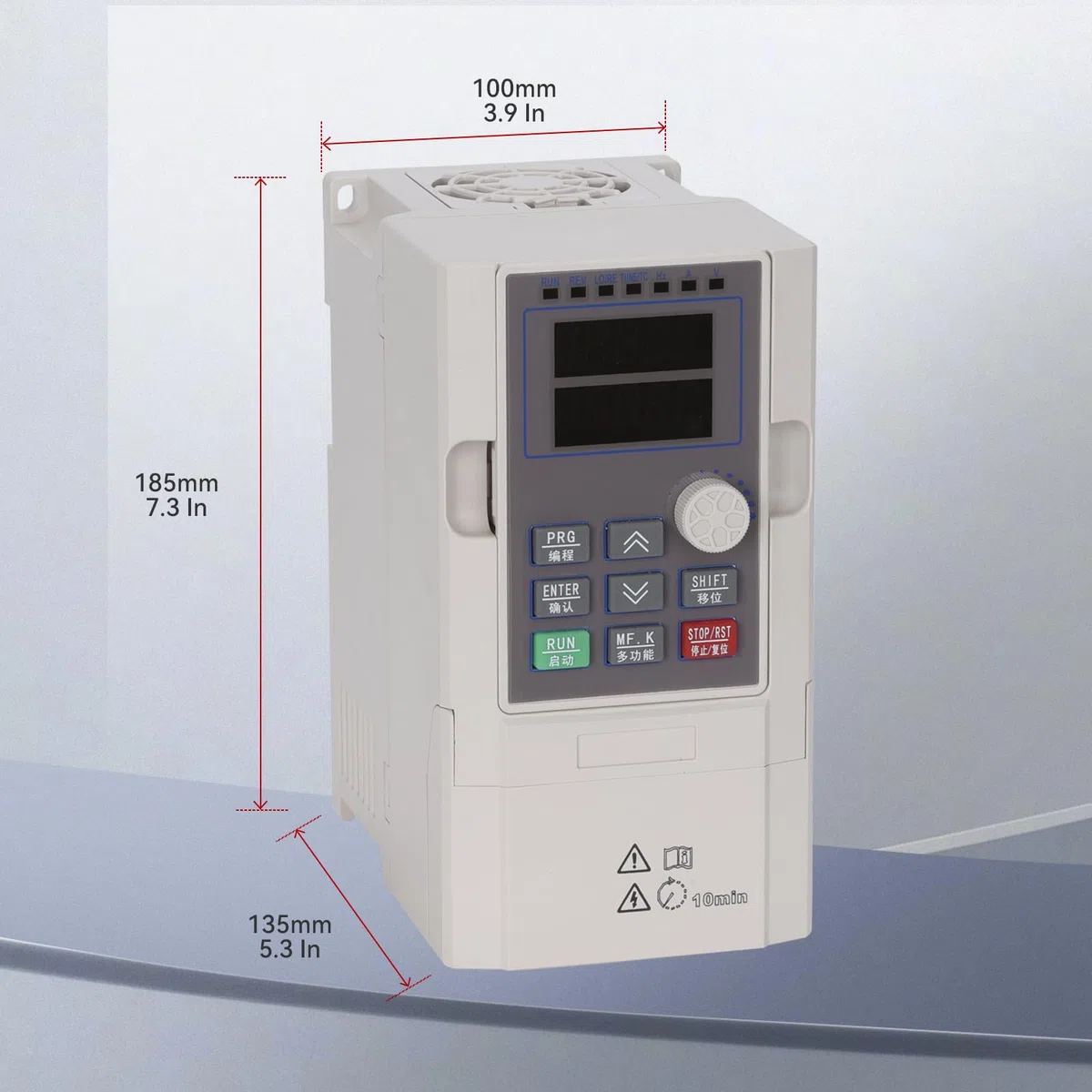 MOLLOM VFD 2,2kW 3HP 5,1A 220V Single oder Three Phase Input zu 380V Three Phase Output 0-3000Hz Frequenzregler, Variable Frequency Driver für Drehzahls-Kontrolle des CNC-Motors