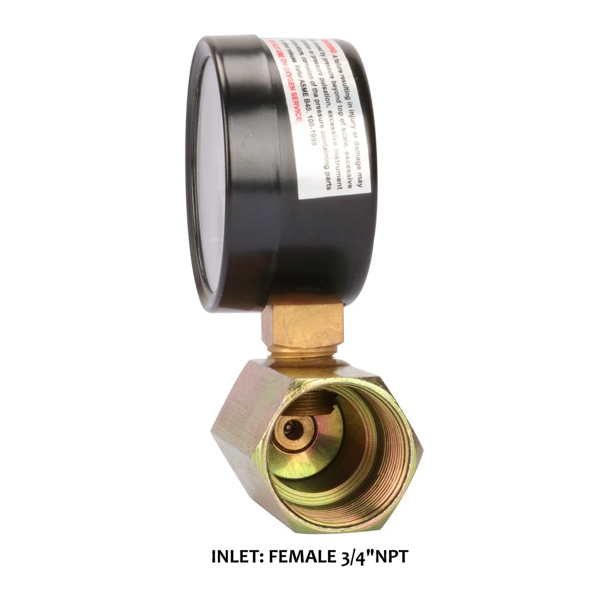 MEASUREMAN 5,1 cm Stahl-Gasdruckprüfgerät, 1,9 cm FNPT Anschluss, 0-60 Psi/kpa, +/-3-2-3 % Genauigkeit