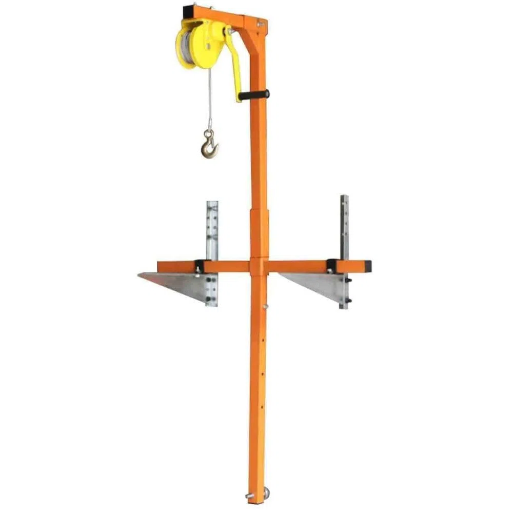 Hochleistungs-Hebegerät für Klimaanlagen, 150 kg Tragkraft, manuelle Seilwinde, robuster Kran mit 15 m Reichweite, einfache Installation, effizientes Oranges Design für H
