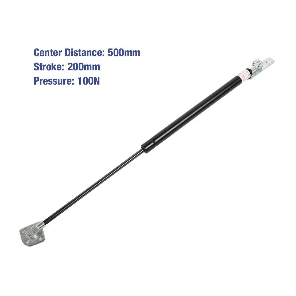 Hydraulische Gasfeder, 500 mm Achsabstand 200 mm Hub 100 N Druckgasdruckfeder für Gerätedeckel, Snackauto Klapptür, Werbeleiste, Lichtbox(#3)