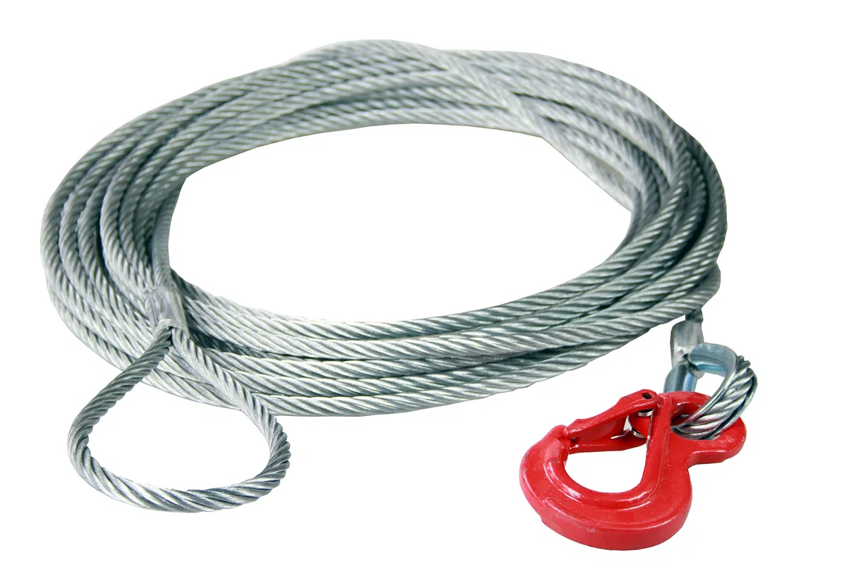 ANSCHLAGSEIL HAKEN - ÖSE Lasthaken Bauhaken Forstseil Kranseil Hebeseil Drahtseil Stahlseil Durchmesser 8mm-16mm, Länge: 1-30m (8mm / 10m)