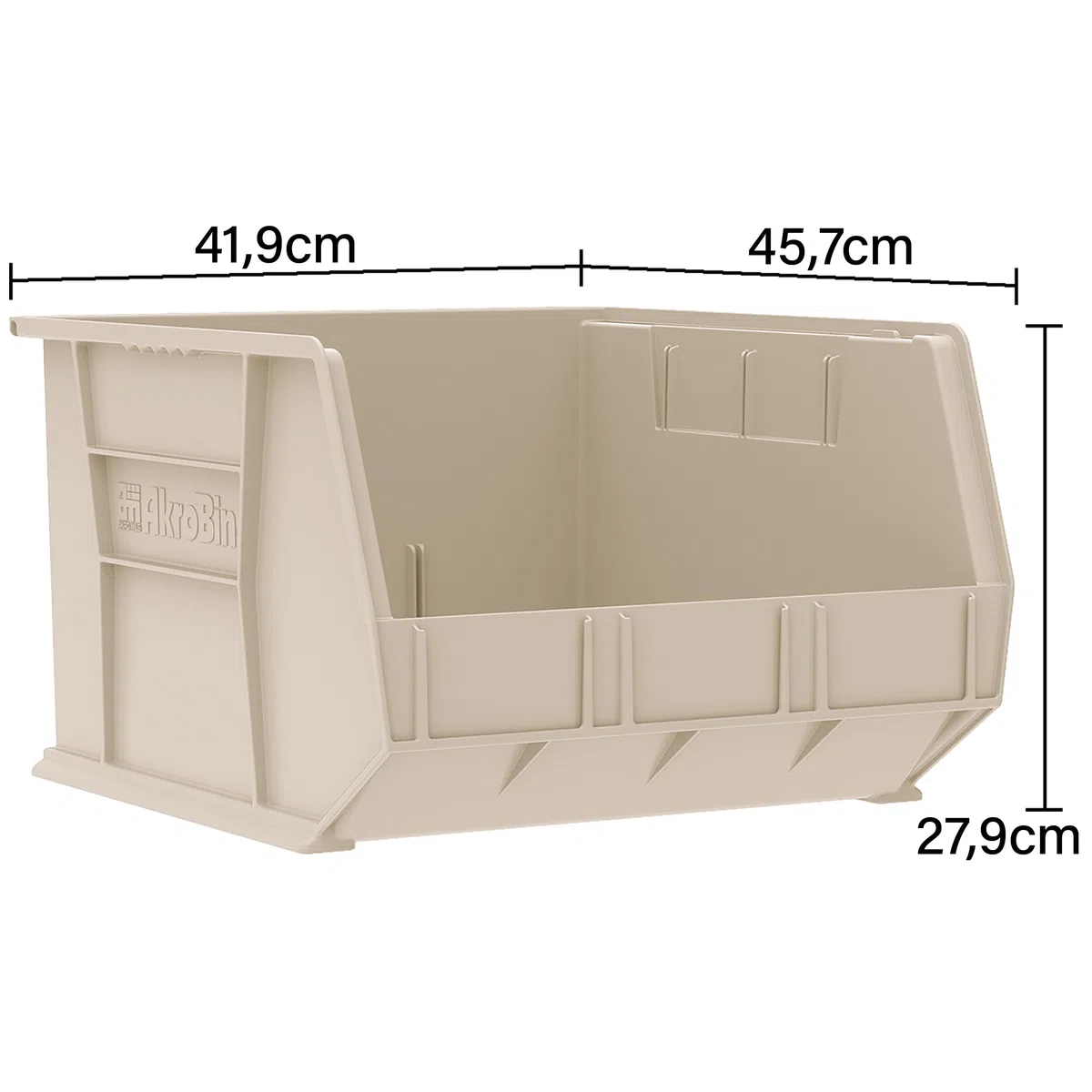 Akro-Mils Stapelbare Kunststoff-Eimer, 45,7 x 40,5 x 28 cm, 3 Stück, 30270