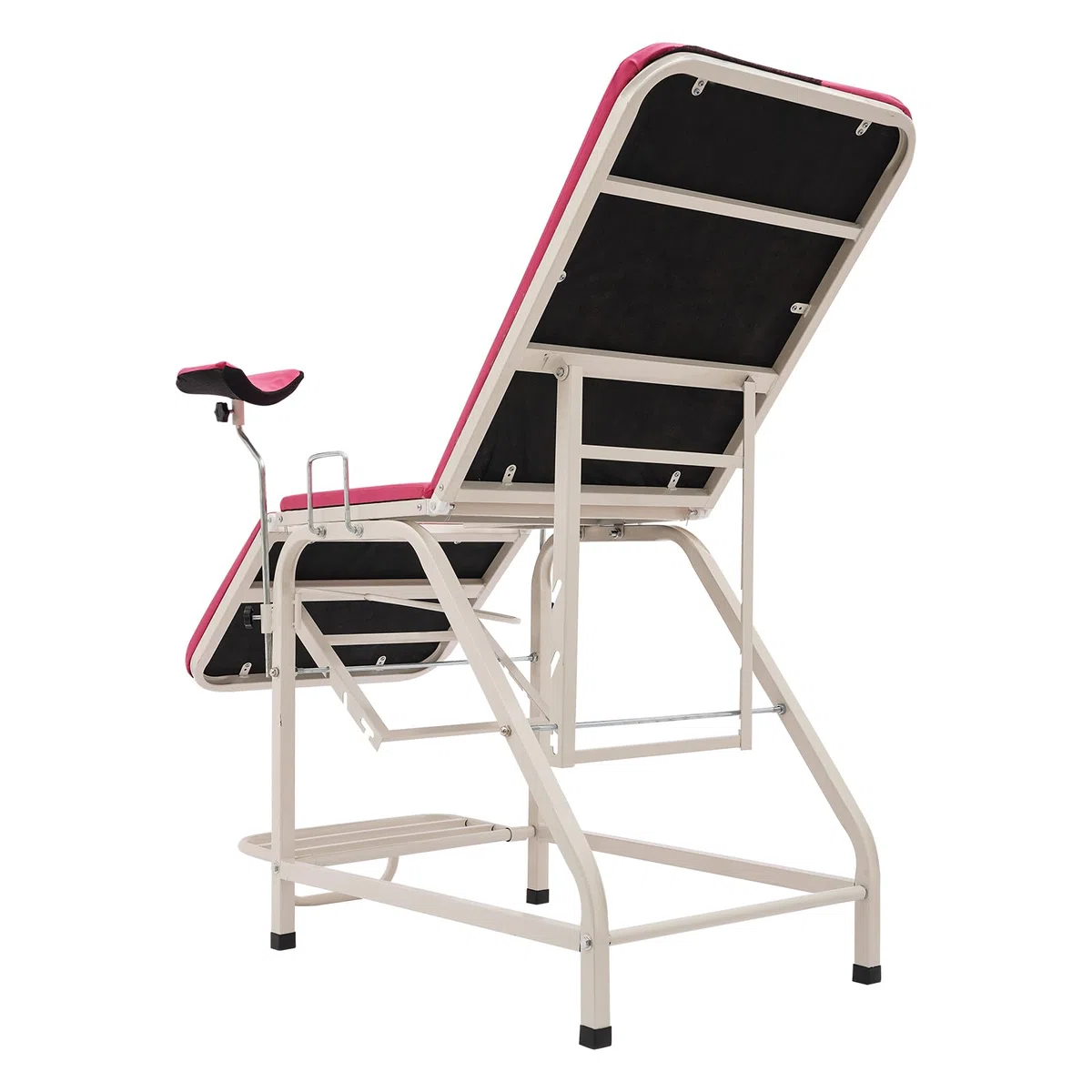 Gynäkologischer Stuhl,Gynäkologischer Untersuchungstisch, Kreißsaalstuhl,Max 150kg,Verstellbar Rückenlehne& Beinbrett,Behandlungsstuhl Medizinstuhl,165 * 60 * 80cm (Rosa)