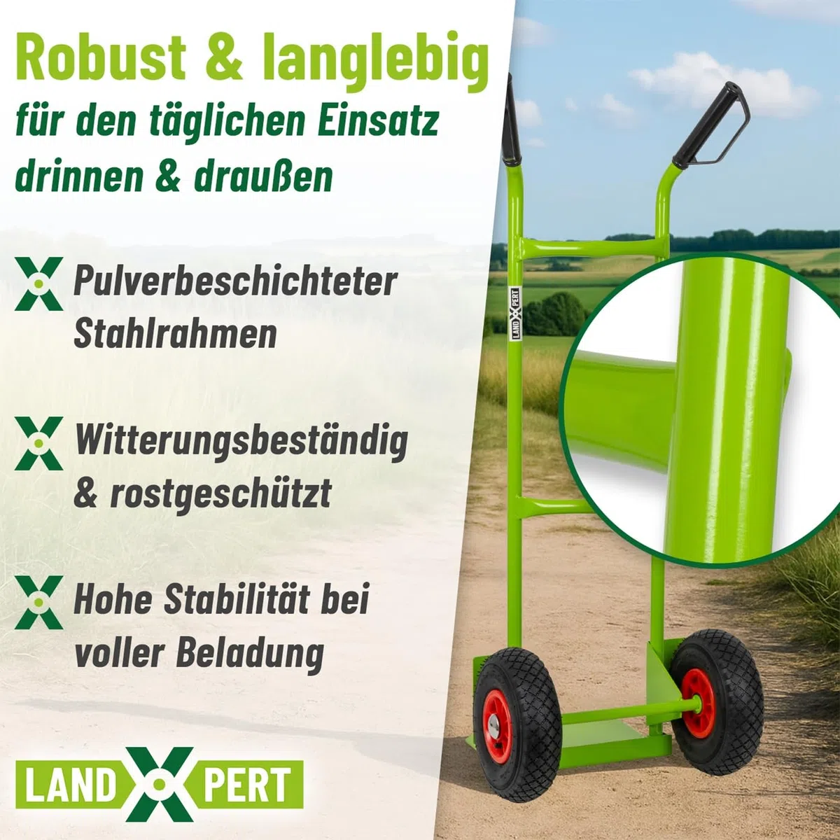 Sackkarre Transportkarre 100kg Lufträder Schutzblech klappbar Handwagen