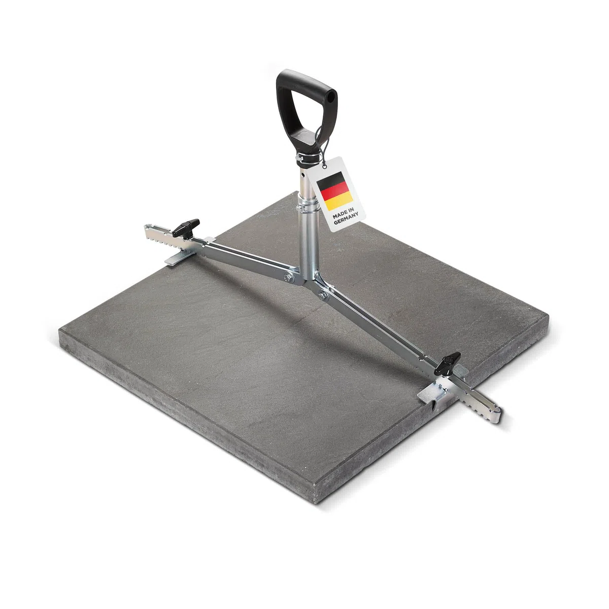 blizz-z Ergo-Plattenheber mit verstellbaren Teleskopgriff (Spannweite: 300 mm - 620 mm) | Tragkraft bis 60 kg | Verlegen von schwerer großformatiger Platten | Made in Germany