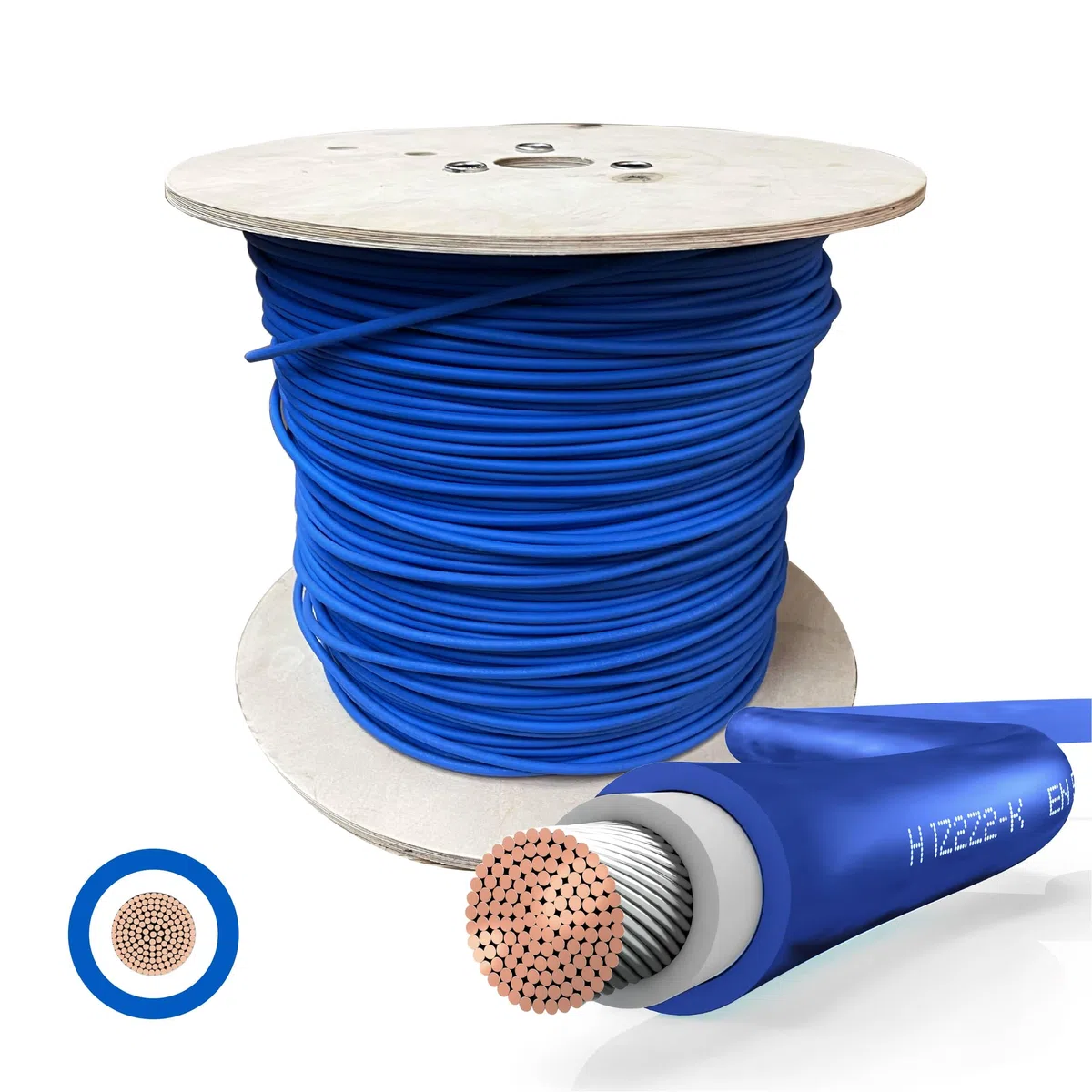 SOLARTRONICS Meterware Solarkabel 4mm² 500m Flexibel, Robust, Blau | PV Kabel Verlängerung für Solaranlage, H1Z2Z2-K, UV-Beständig, Wetterfest, Flexibel, TÜV Rheinland, Made in Germany