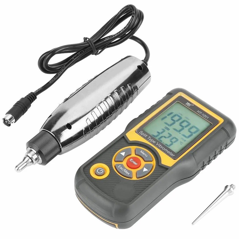 Walfront Vibrationsmessgerät, hochpräzise Geteilte Digitale Vibrationsmessgerät-Prüfvorrichtung Vibrationsmessgerät-Beschleunigungssensor-Messgerät, 0, 1-199, 9 m / s2