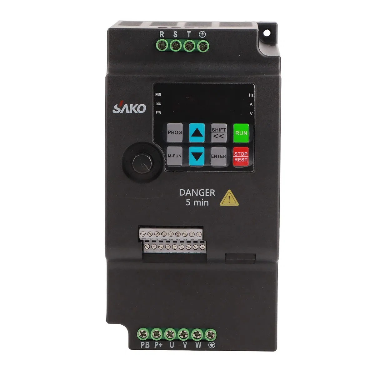 SKI780-5D5G-4 Frequenzumrichter, 5,5 KW, 380V, 3-Phasen-Eingang/Ausgang | Frequenzumrichter für leichte Anwendungen, Stromvektorregelung, 13 A, 180 x 115 x 95 mm, Angepasste Motorleistung 5,5 kW