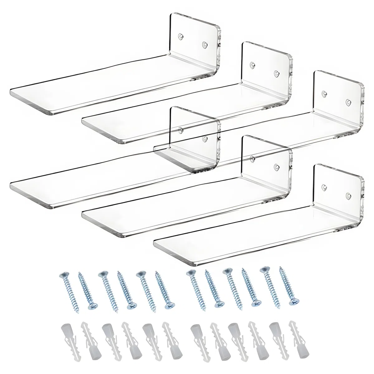Schwebende Schuhregale, Sneaker-Display-Regale, Wandhalterung, klares Acryl, verwandeln Schuhe in eine Kunst, leicht zu reinigen, 20,1 x 7,6 x 4,1 cm