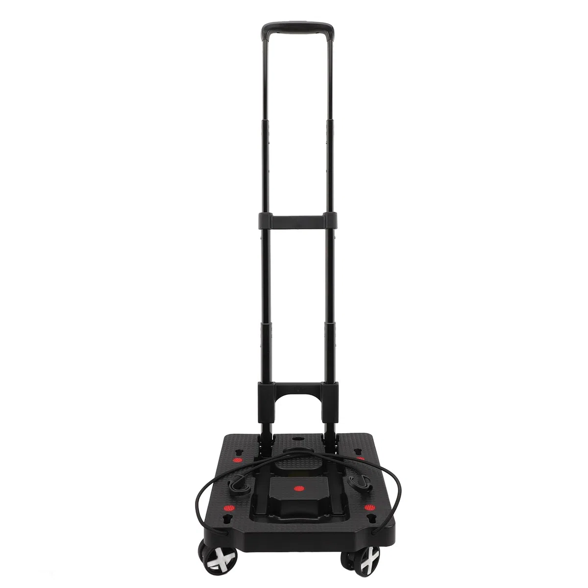 Cocoarm Zusammenklappbarer Sackkarre, Faltbarer Sackkarre aus Aluminiumlegierung mit Drehbaren Rädern, Rollender Gepäckwagen mit Flacher Plattform für Einkäufe, Reisen, Lebensmittel und den Täglichen