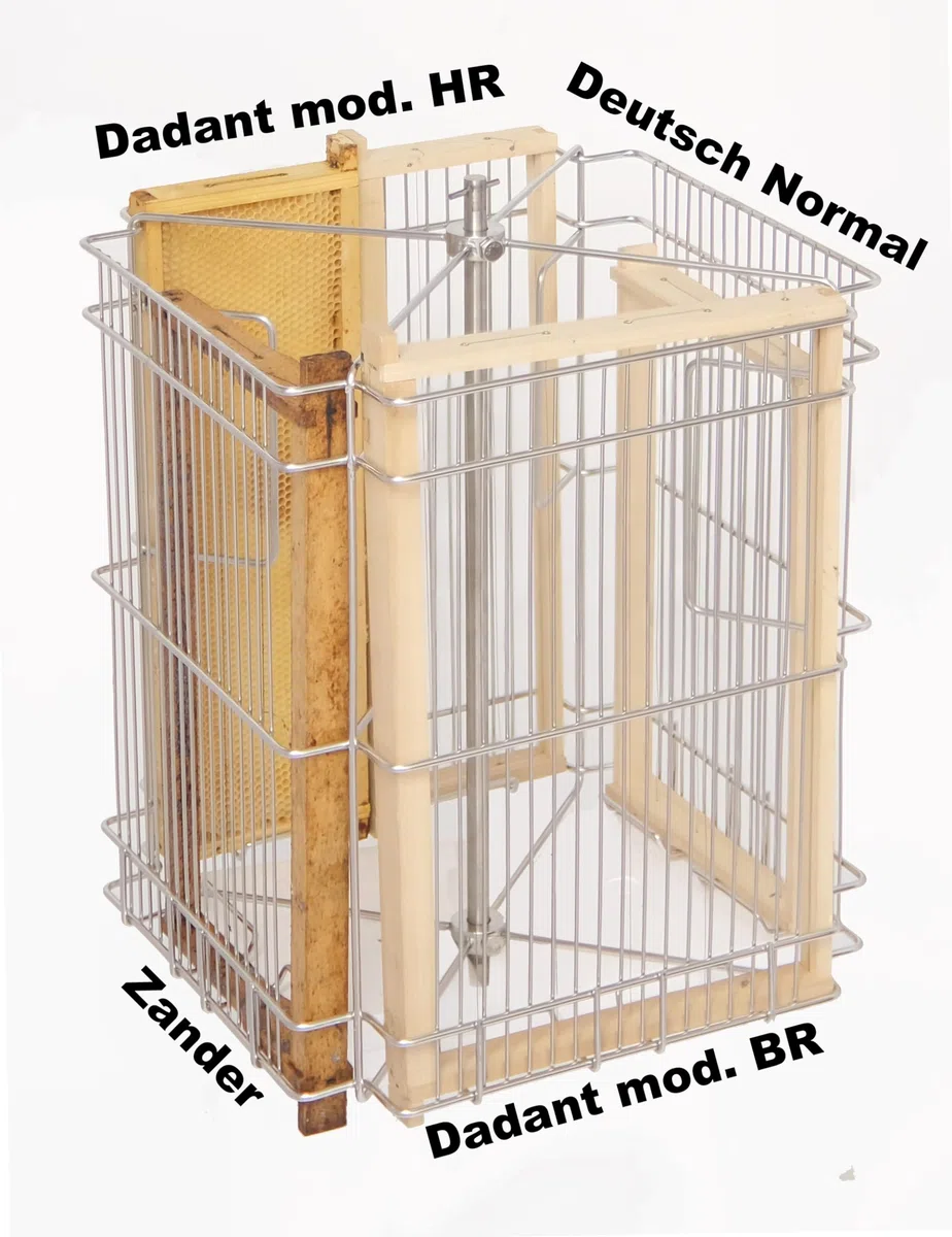 Honigschleuder 4/8 Waben mit 110Watt Motor Edelstahl Deutsch Normal Zander Dadant Profi Line Ø52cm mit Handantrieb Tangential Diagonal