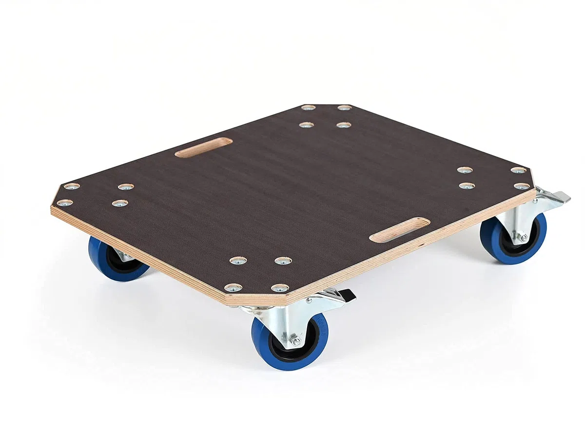 Rollbrett aus Deutschland | 360° drehbare Vollgummi-Rollen | 450 kg Trageleistung | 60x50 cm