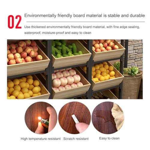 Snack-Organizer für Einzelhandel, Supermärkte und Speisekammer, vielseitiges Regal für Obst, Gemüse und Süßigkeiten