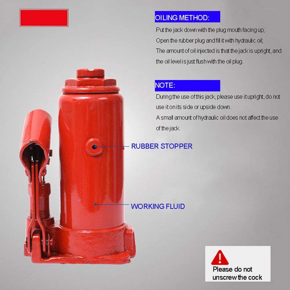 PROPFE 5/20-Tonnen-Hydraulikflaschenheber, Hubkolben, Auto, Van, Boot, LKW, Wohnwagen, Hydraulikheber, mit Manometer, 5 t