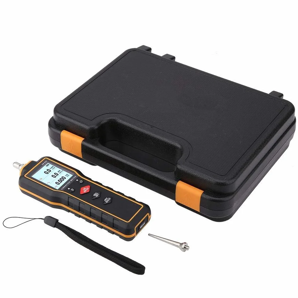 Walfront Vibrationsmessgerät, SW-65A Digitaler Vibrationsmessgerät-Tester Handheld-Vibrationsmessgerät-Tester Messgerät-Messmaschine, Vibrometer-Analysator
