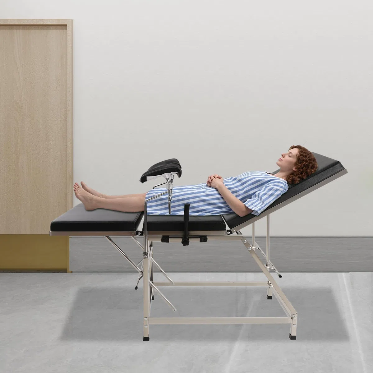 Gynäkologenstuhl, Gynäkologische Untersuchungsstuhl, Verstellbarer Gynäkologischer Stuhl Untersuchungsstuhl, Ergonomische Struktur Gynäkologischer Stuhl, Bis zu 440.92lbs (Schwarz)