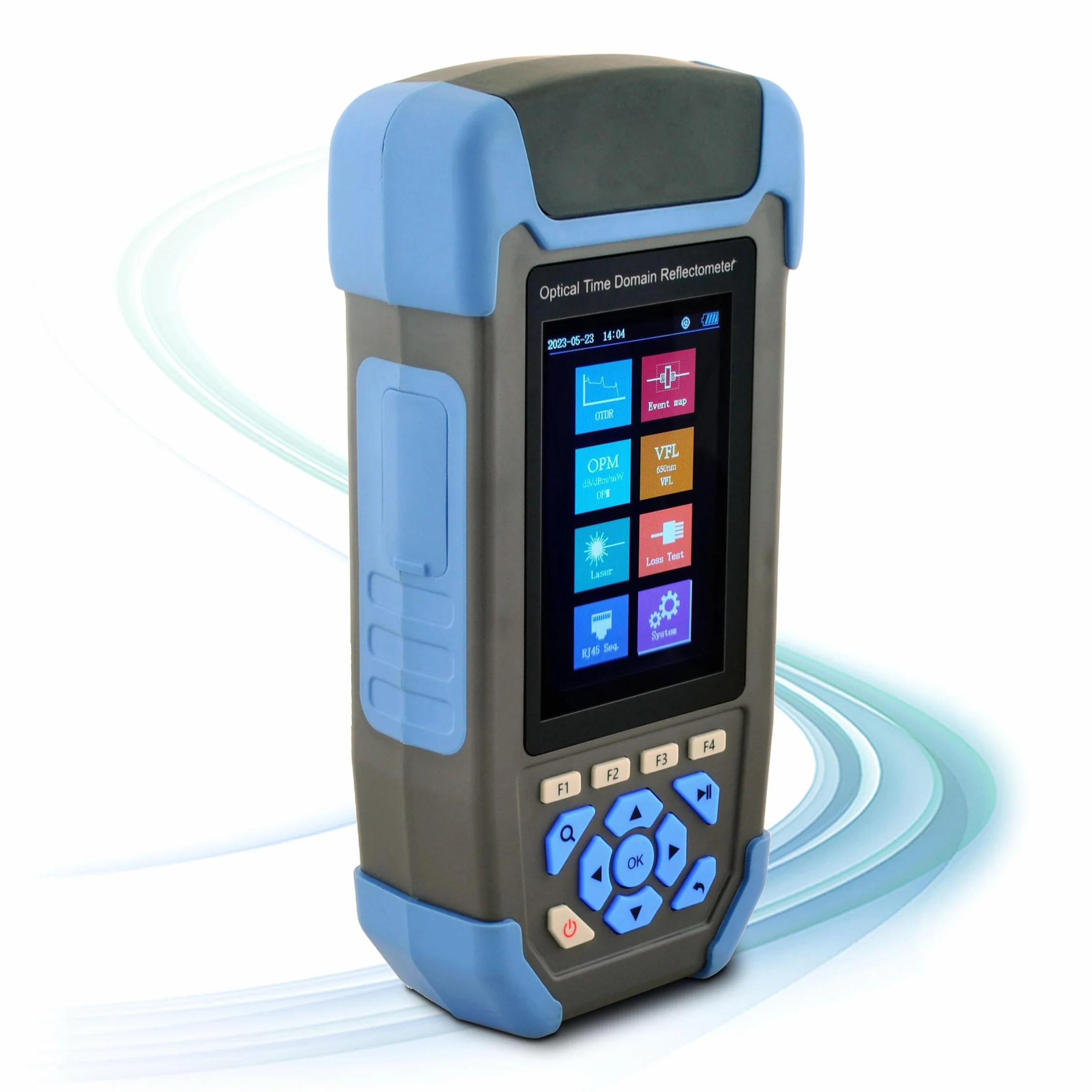 1310/1550nm 24/22dB Tragbares 8in1 OTDR + EreignisKarte+Verlusttest+VFL+OPM+OLS+RJ45-Reihenfolge+Beleuchtung 3,5” Screen LWL Tester mit SC/UPC+FC/UPC+LC/UPC&APC (OTDR42F-T1)