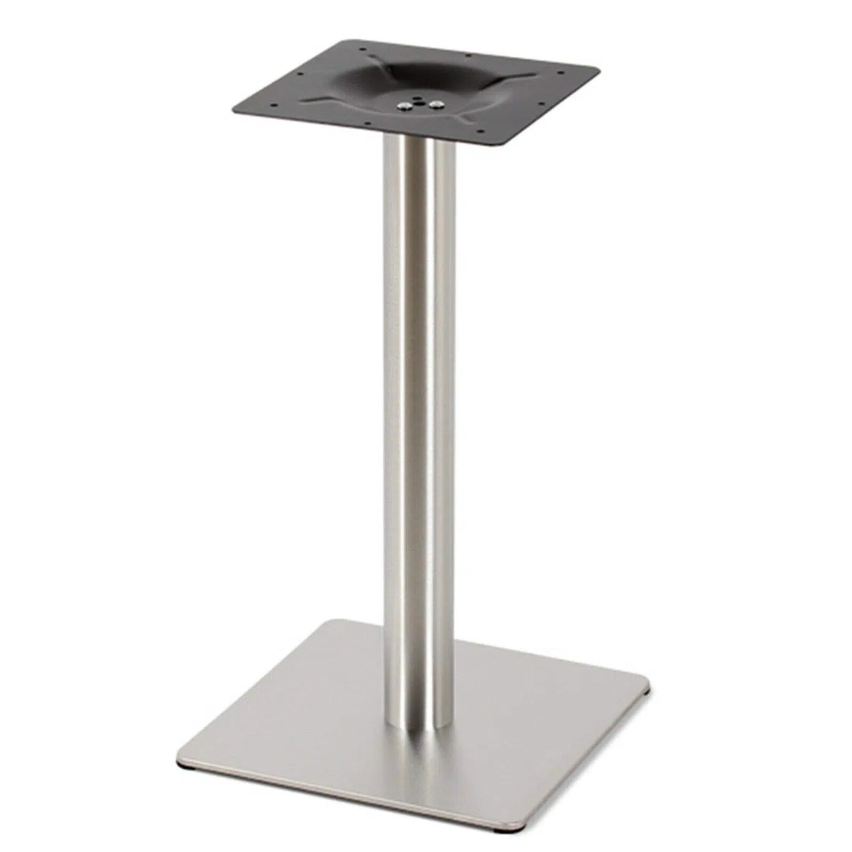 Kaibrite Tischgestell, 72CM Tischsäule Edelstahl Quadratisch Bodenplatte Metall Untergestell Tischfuß Leg für Cafe, Bistro, Imbiss