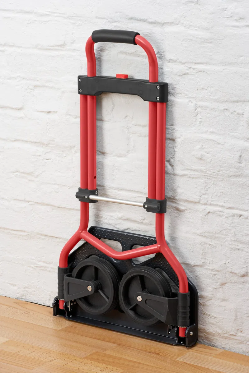 Meister Sackkarre - 70 kg Tragkraft - Klappbar inkl. Rädern - Stufenlos höhenverstellbarer Griff mit Soft-Überzug - Mit Vollgummi-Laufflächen - Aus Stahl / Handkarre / Transportkarre / 8985760 | Klappbar inkl. Rädern – Stufenlos höhenverstellbarer Griff m