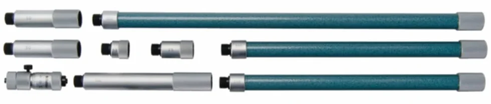 Mitutoyo 137-204 Analoge Innenmessschraube-Satz, 50-1000 mm | 0,01 mm, Innenmessung, Verlängerungen, Etui