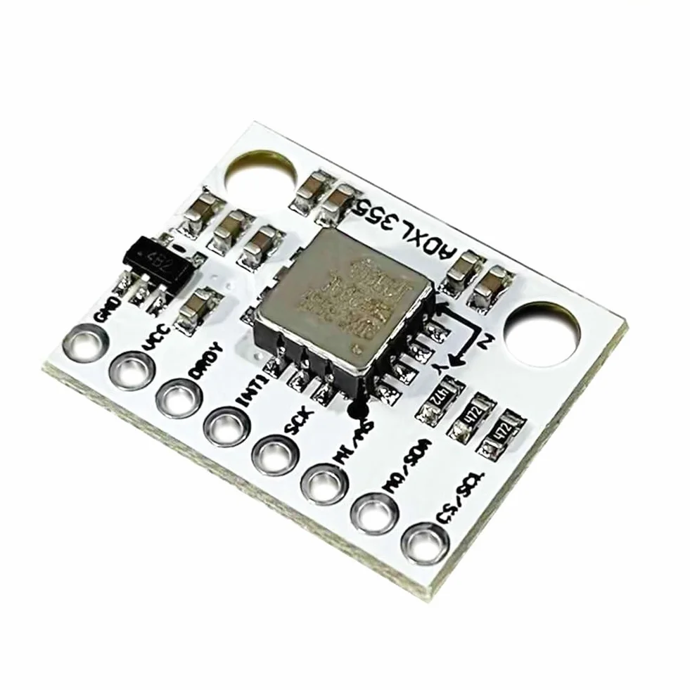 ADXL355 3-Achsen-Beschleunigungssensormodul, Digitalausgang, Industriequalität, Geringer Stromverbrauch, Weiße + Schwarze Leiterplatte