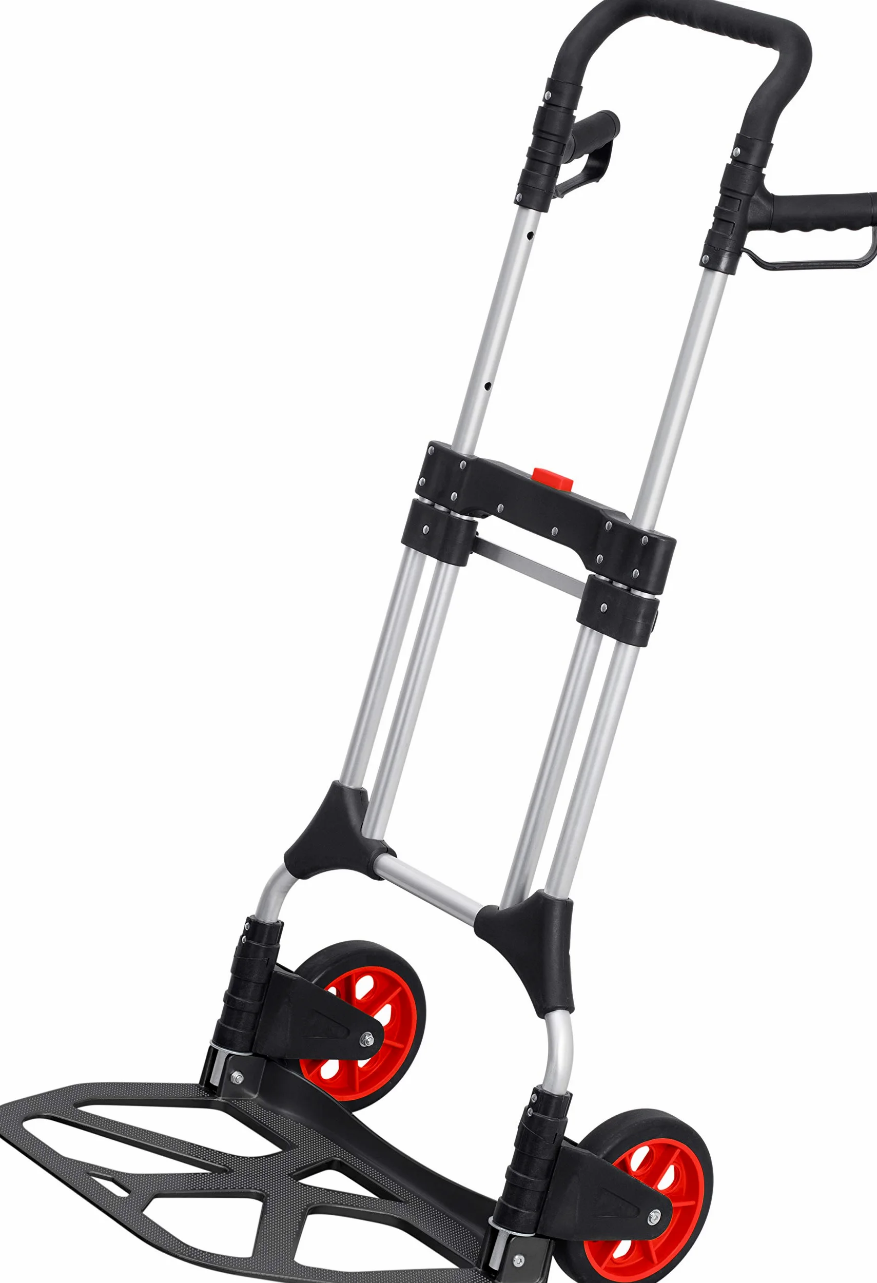 Meister Sackkarre - 200 kg Tragkraft - Klappbar inkl. Rädern - Dreifach höhenverstellbarer Griff - Große Ladefläche - Mit Vollgummi-Laufflächen - Aus Aluminium / Handkarre / Transportkarre / 8985710
