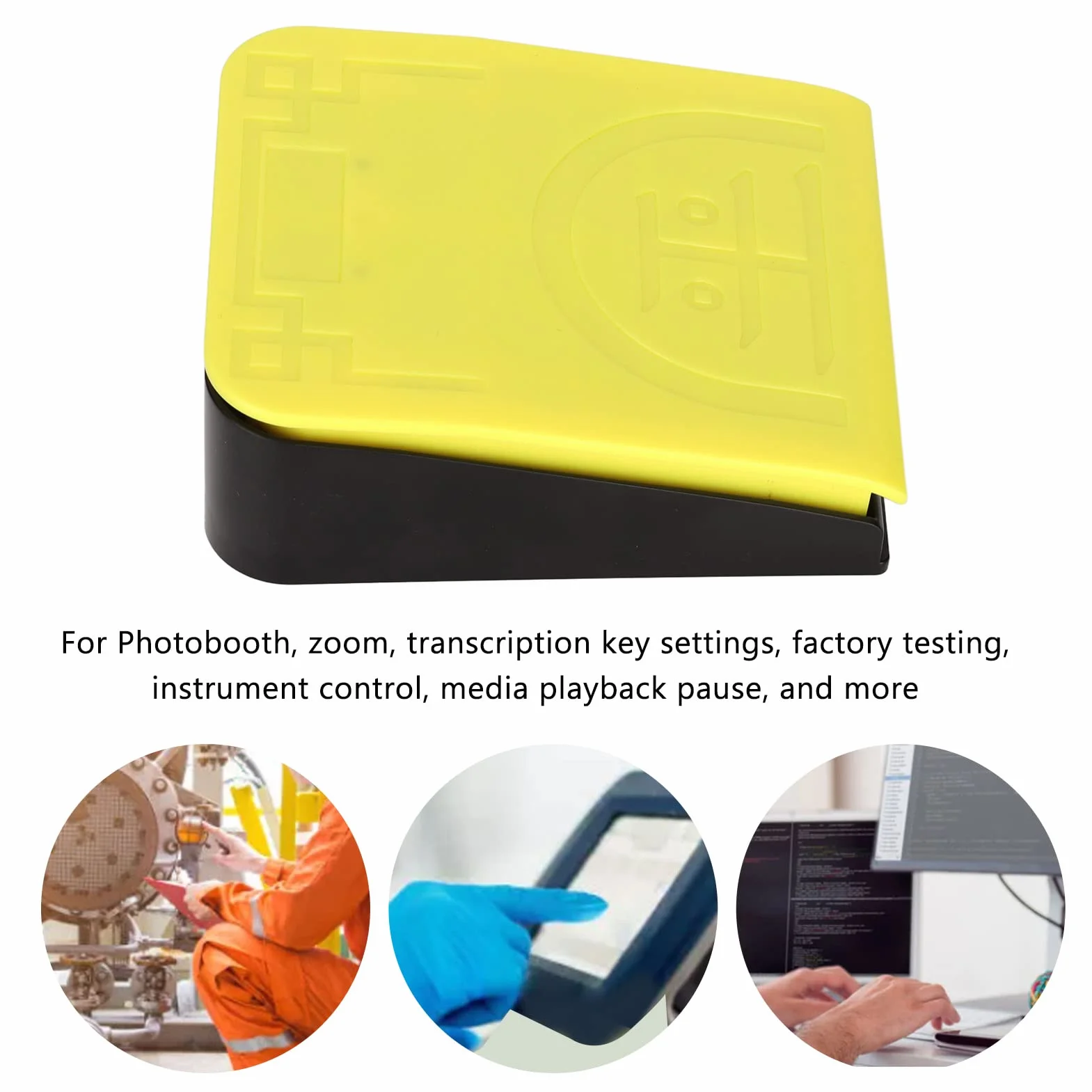Zunate Kabelloser Fußpedalschalter, Bluetooth 2.4G USB Tri Mode Fußschalter Einzelner Fußschalter Programmierbare Computertastatur, Mechanischer Schalter Keyabord