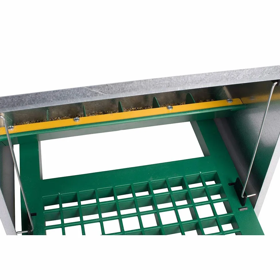 Futterautomat Feedomatic 8kg mit Trittplatte für 8kg Futter, Geflügel-Futterautomat, Hühnertrog, Futtertrog