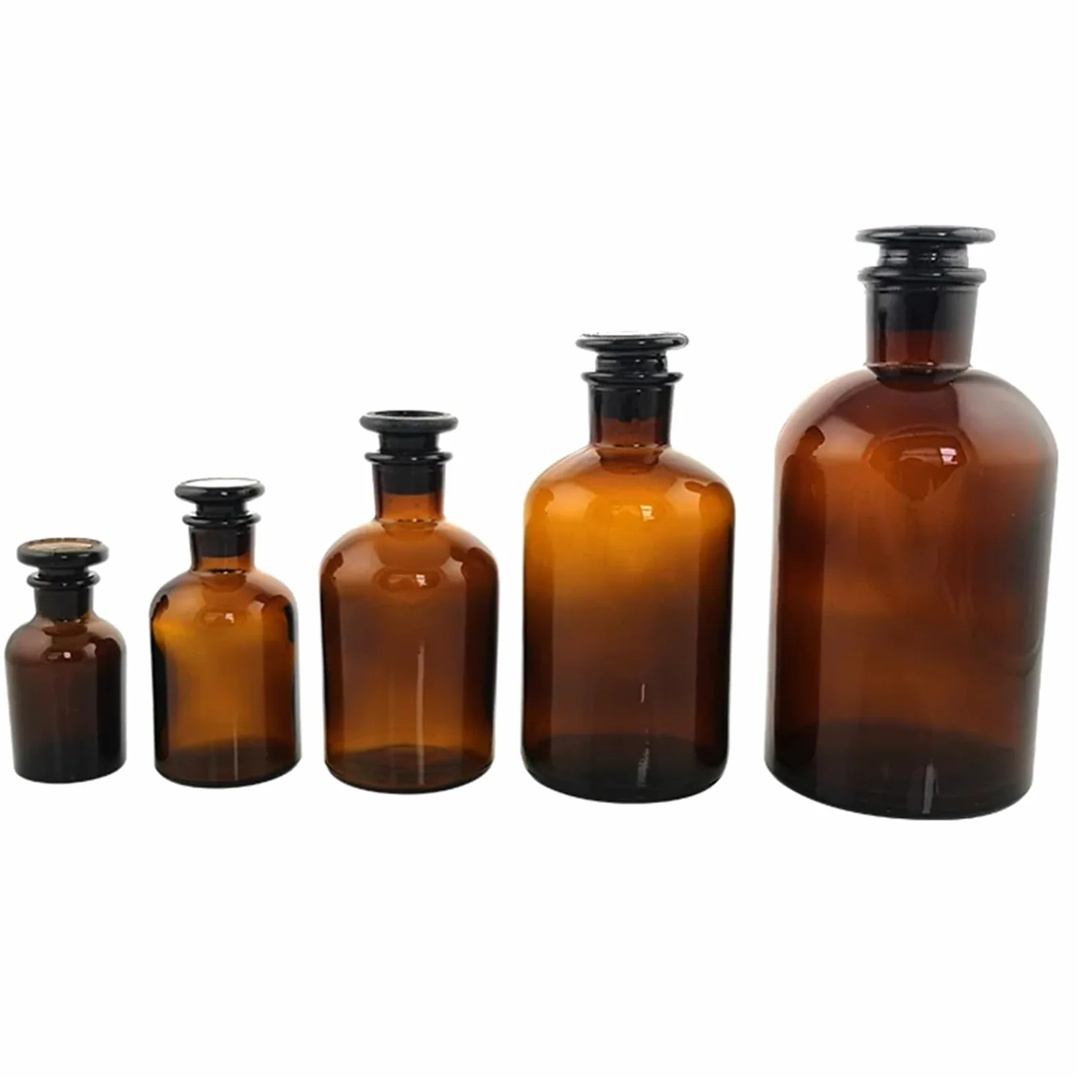 Labor-Glas-Reagenzflasche, 8-60 ml bis 1000 ml für die Lagerung von Chemikalien und Reagenzien, langlebig und einfach zu bedienen, ideal für Labor und Bildungszwecke