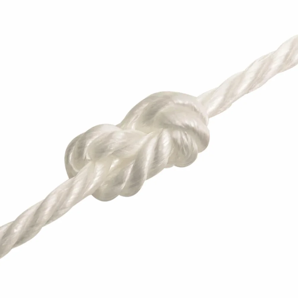 vidaXL Arbeitsseil Bodenarbeitsseil Arbeitsleine Mehrzweckleine Seil Bootsleine Allzweckseil Schnur Tau Leine Gedreht Weiß 20mm 100m Polypropylen