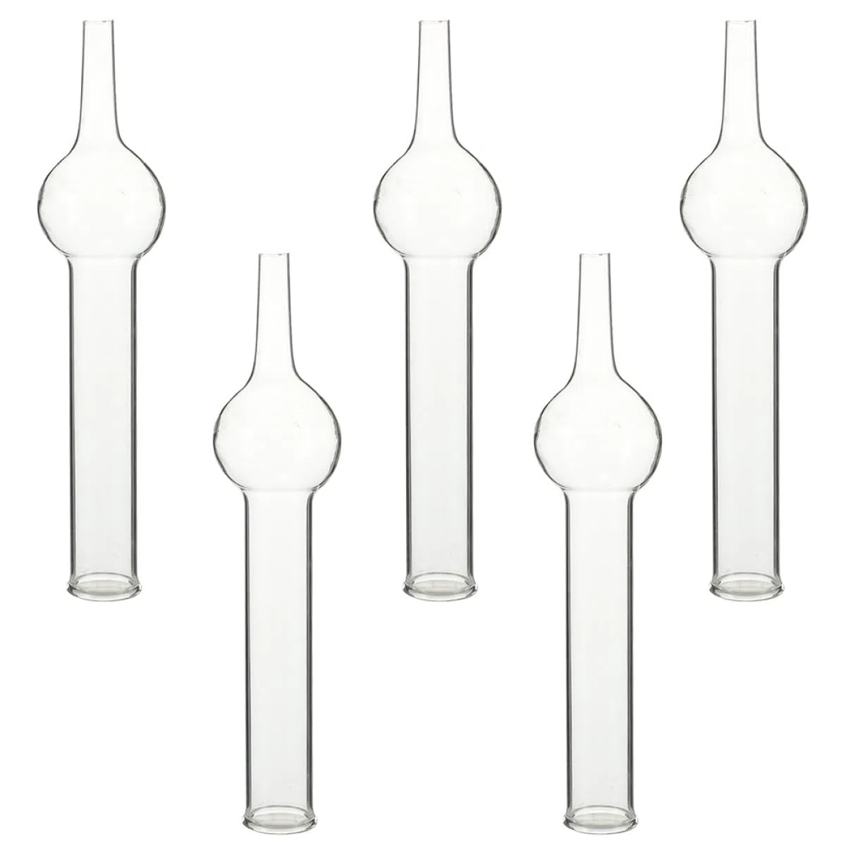 Einkugel Trockenröhrchen und Laborbedarf mit Glatter Innenwand für Chemieunterricht und Schönem Design aus Glas 5 Stück von Schülern