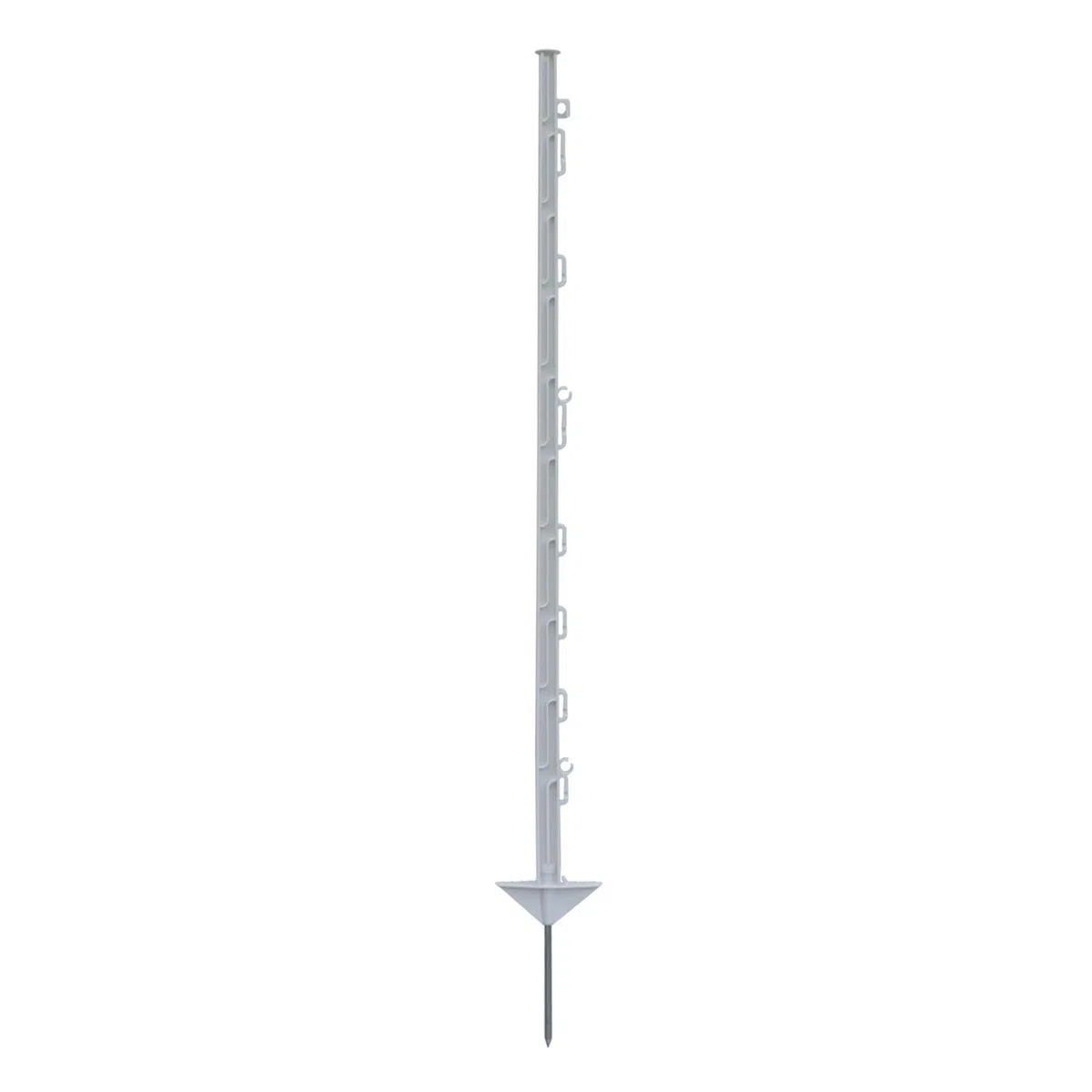 VOSS.farming 20x Kunststoffpfähle, 105cm, 10 Ösen, Weiss