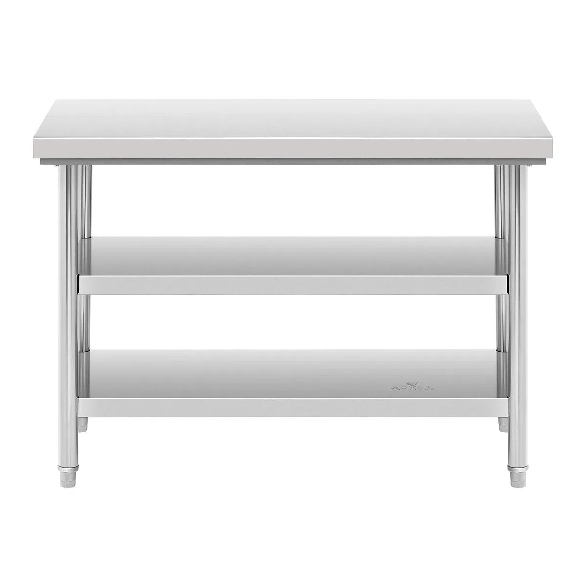Royal Catering Edelstahltisch 120 x 60 cm bis zu 500 kg Traglast 3 Ebenen Arbeitstisch Edelstahl Gastro Tisch