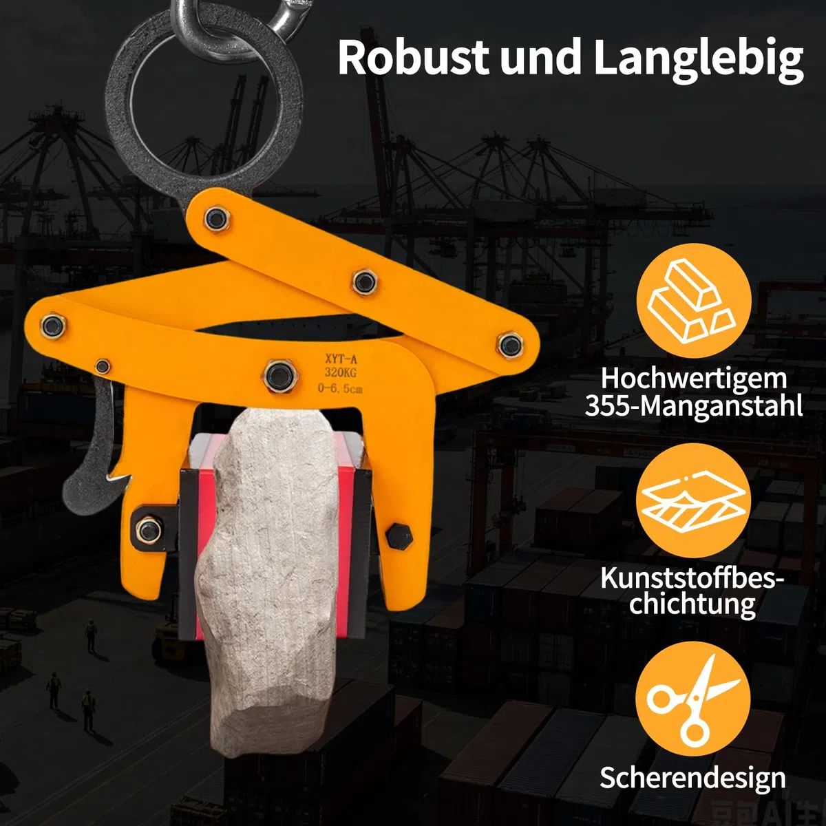 Bordsteinzange 0-6.5cm 320kg Versetzzange Bordsteinversetzzange Hebeklemmen Plattenklemme Marmorplattenbefestigung Spezielle Hängeklemme