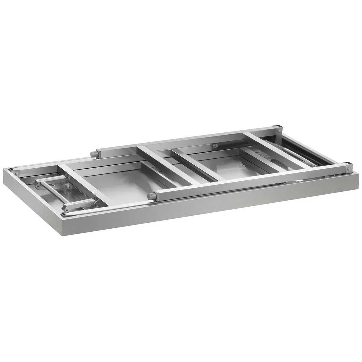 Royal Catering RCAT-120K Klappbarer Arbeitstisch Edelstahltisch (Tragkraft 210 kg, Arbeitsfläche 120 x 60 cm, Höhe 90,50 cm, Höhenverstellbar 10 mm) Edelstahl