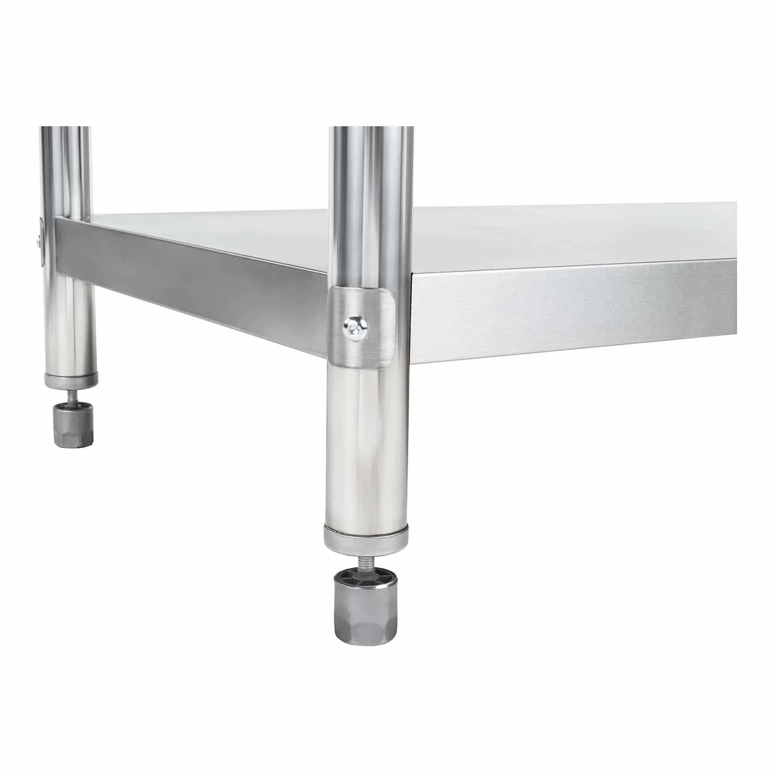 Royal Catering RCAT-120/70-N Arbeitstisch Edelstahl Küche Edelstahltisch 120 x 70 cm mit Aufkantung höhenverstellbar Grilltisch Outdoor Küchenmöbel