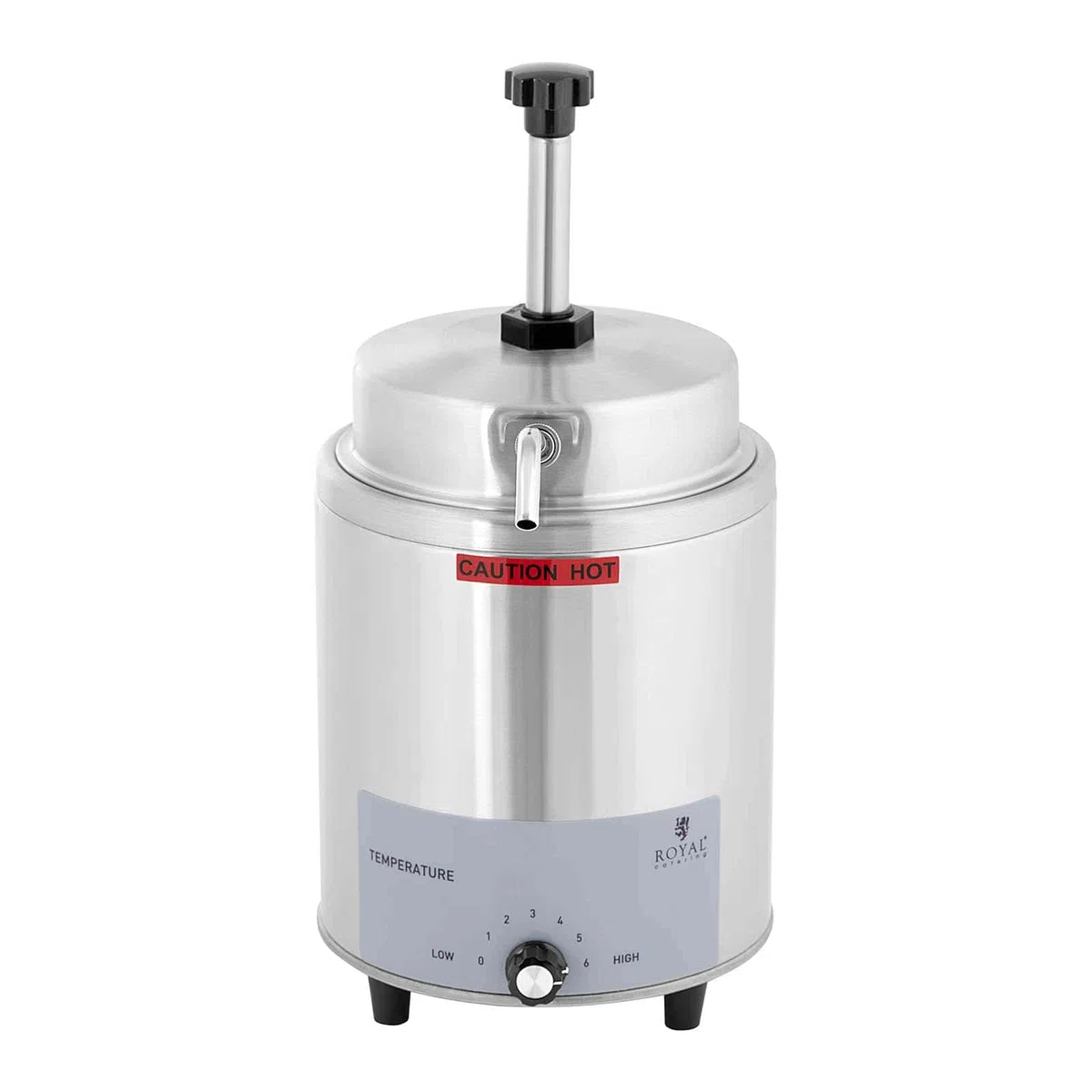 Royal Catering RCSW-08 Saucenspender mit Heizfunktion 3,3 l Pumpstation Pumpspender