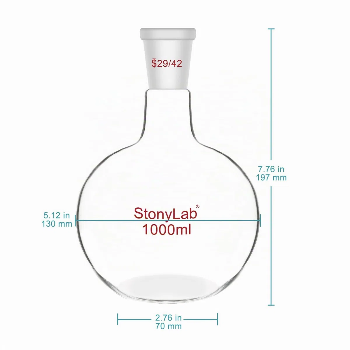 stonylab Borosilikatglas Soxhlet-Typ Extraktionsgerät, 60/45 Soxhlet Extraktor und Allihn Kondensator mit Zwei 1 L 29/42 Flachbodenkolben Laborextraktion Wesentliche